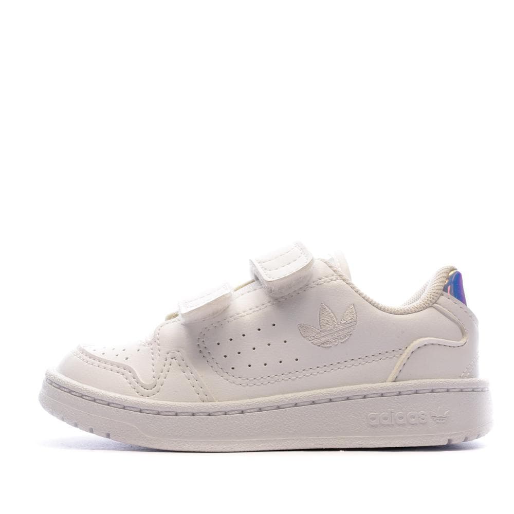Baskets Blanche/Argent Fille Adidas NY 90 CF 1