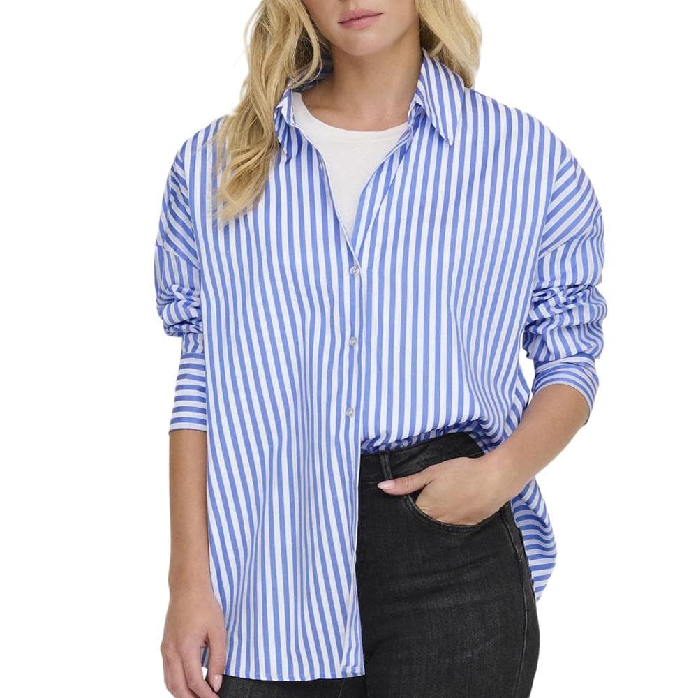 Chemise Blanche/Bleu Femme JDY Vesper 1