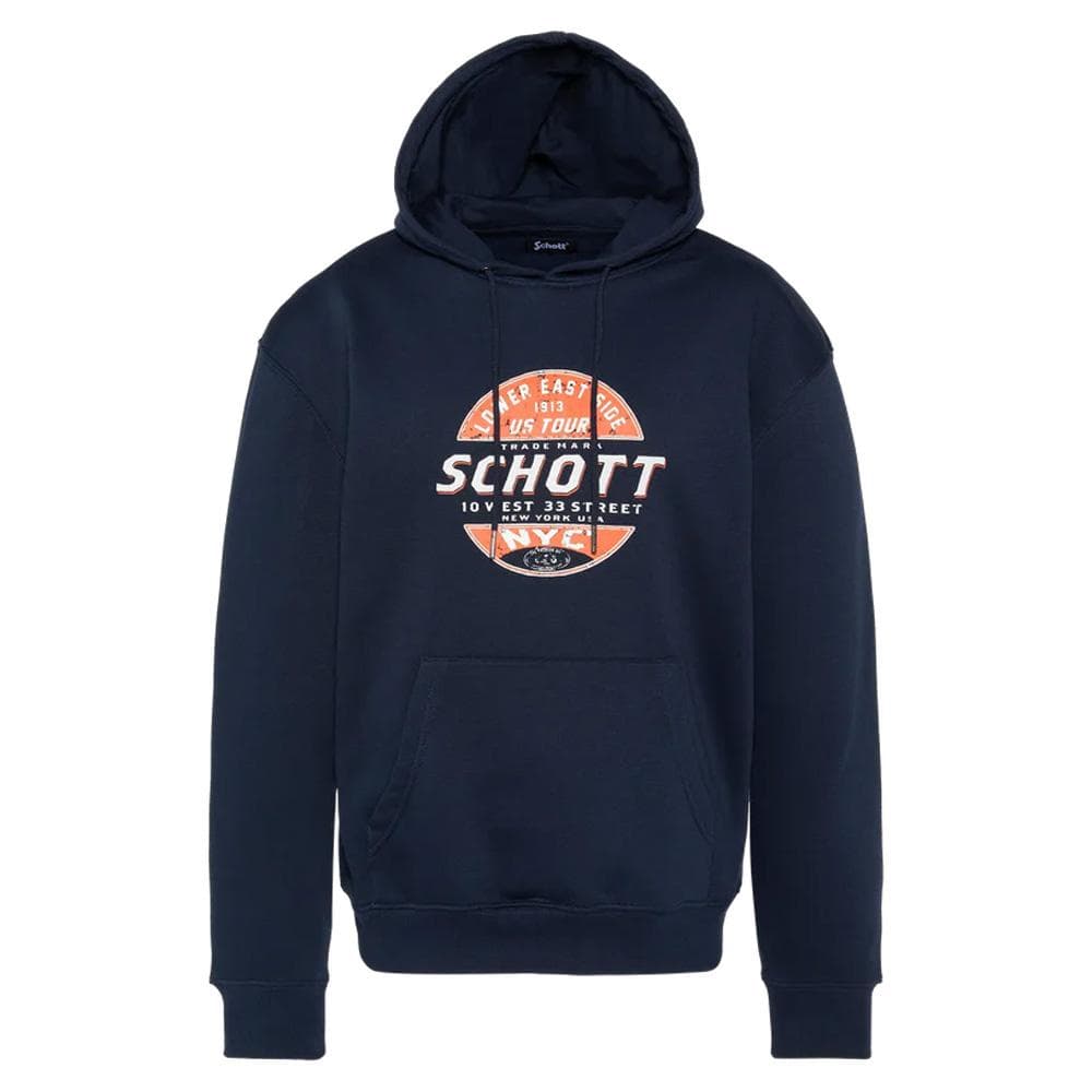 Sweat à Capuche Marine Homme Schott SWHUSTOUR 1