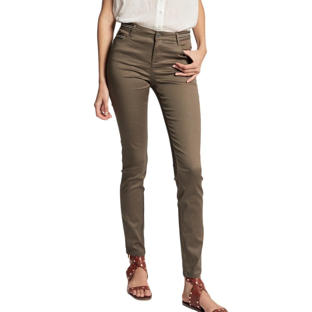 Pantalon Kaki enduit Femme Morgan Palona 1
