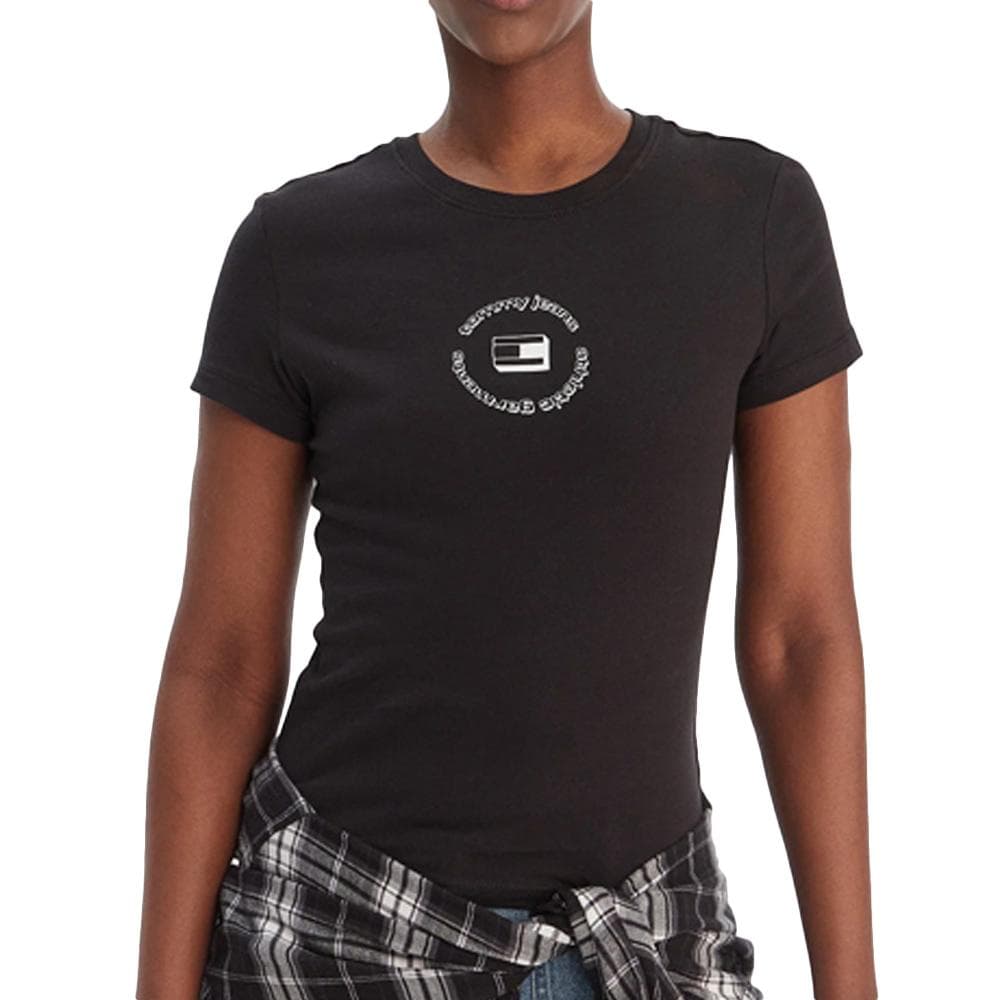 T-Shirt Noir Femme Tommy Hilfiger Tjw Slim 1