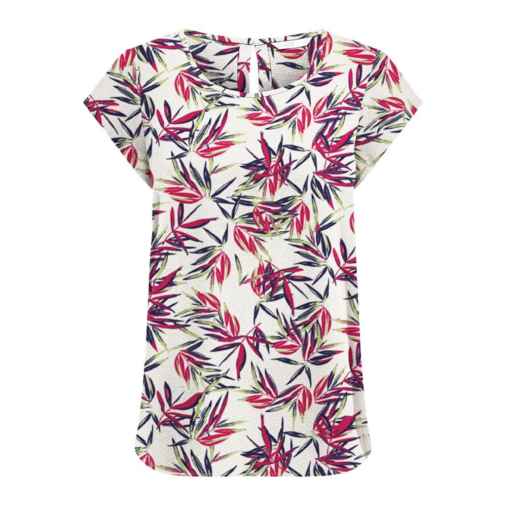 Top Écru/Rose à motifs Femme Only Nova 1