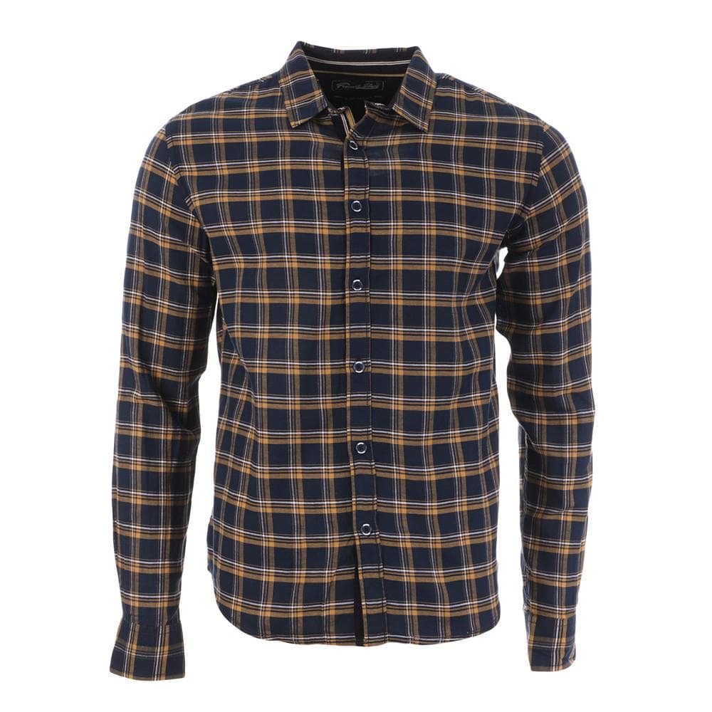 Chemise à Carreaux Marine/Jaune Homme RMS26 1