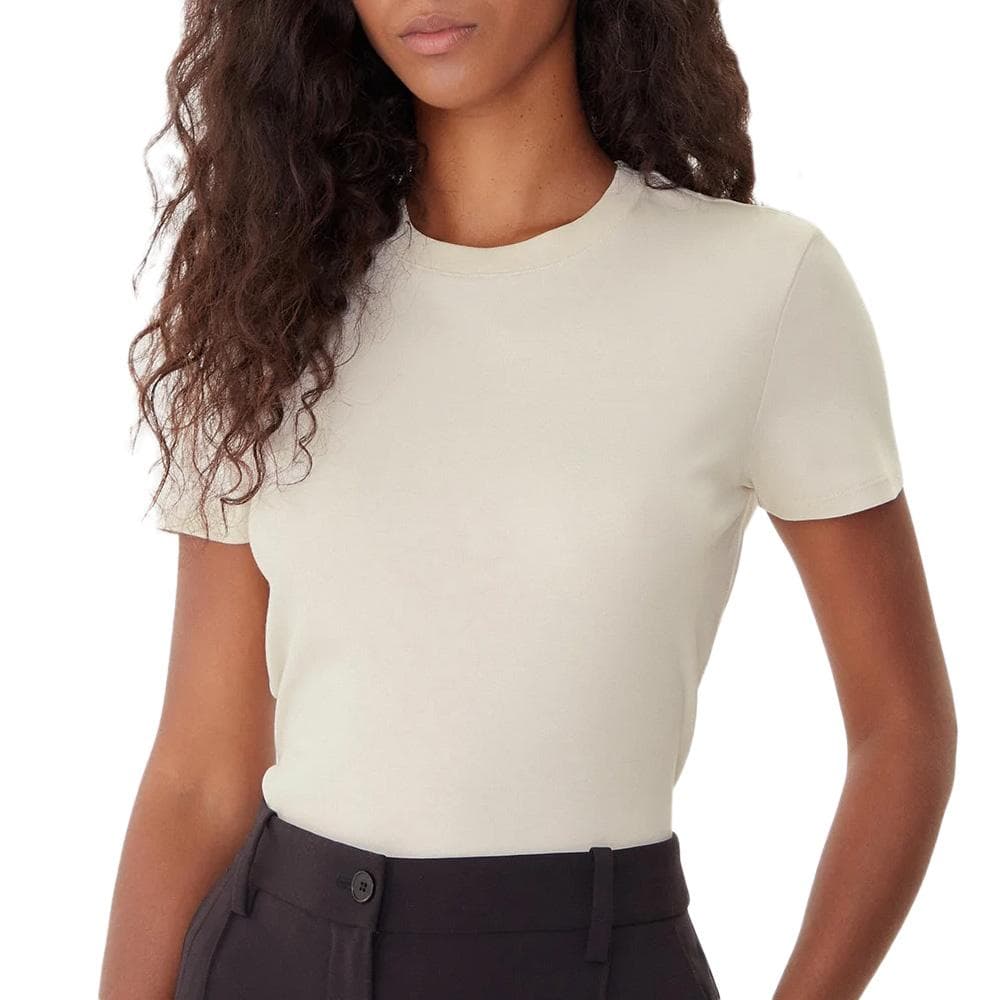 T-Shirt Beige Femme Calvin Klein Jeans Supima 1