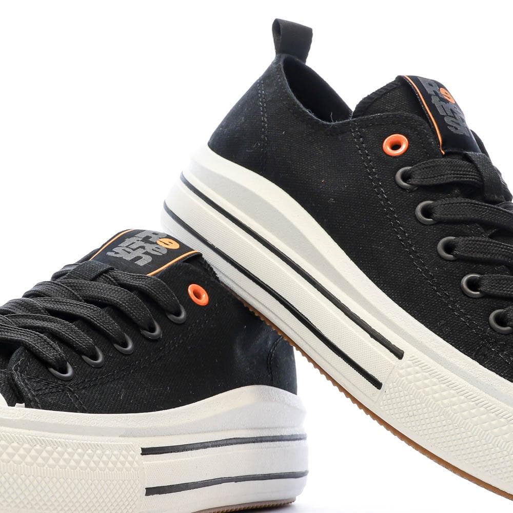 Baskets Basses Noires Femme Refresh Lona 7