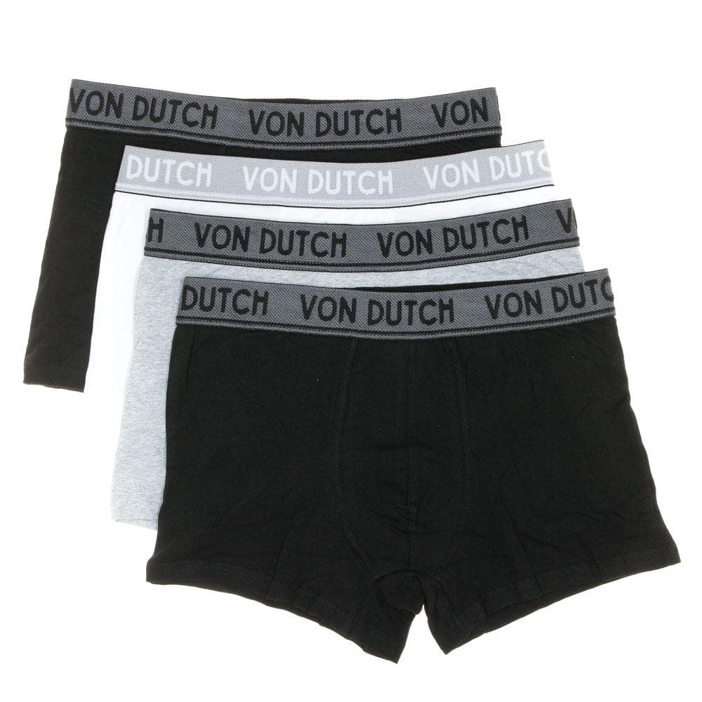 X4 Boxers Homme Blanc/Gris/Noir Von Dutch ORIAS 2