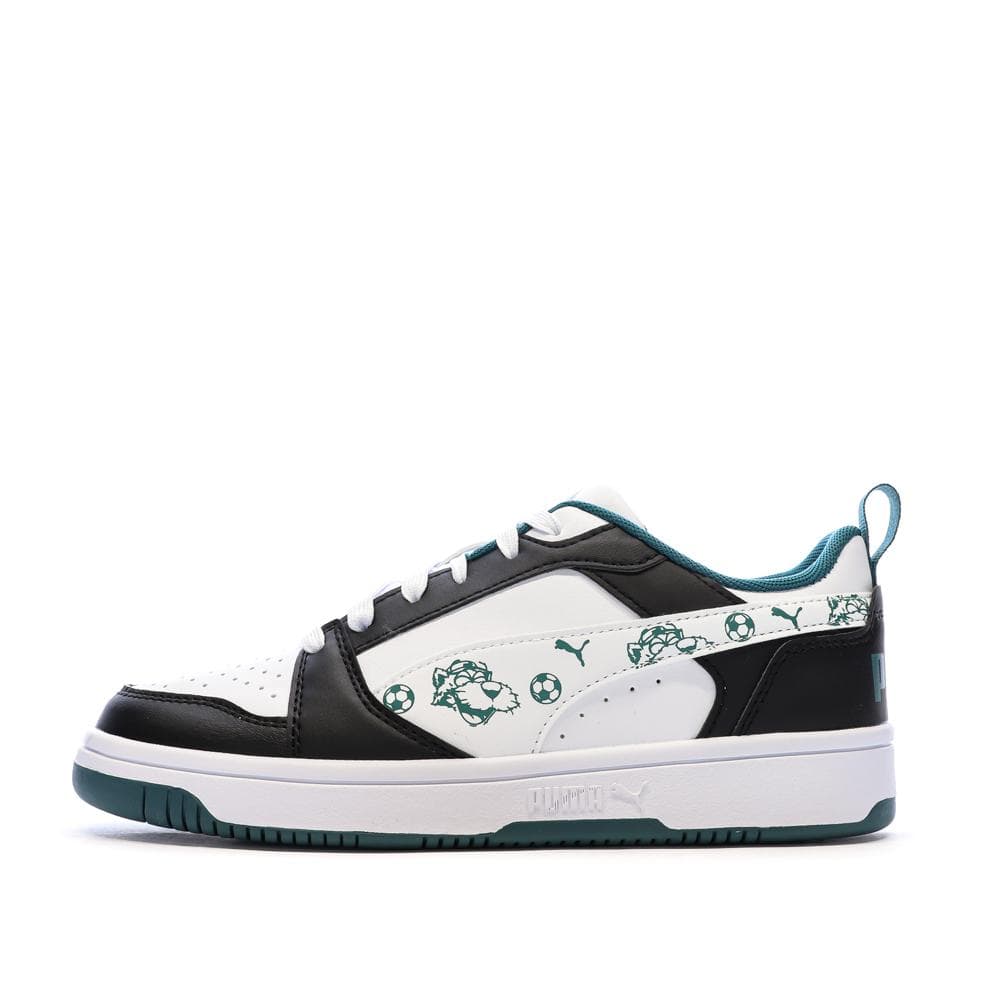 Baskets Noires/Blanches/Vertes Garçon Puma Rebound V6 1