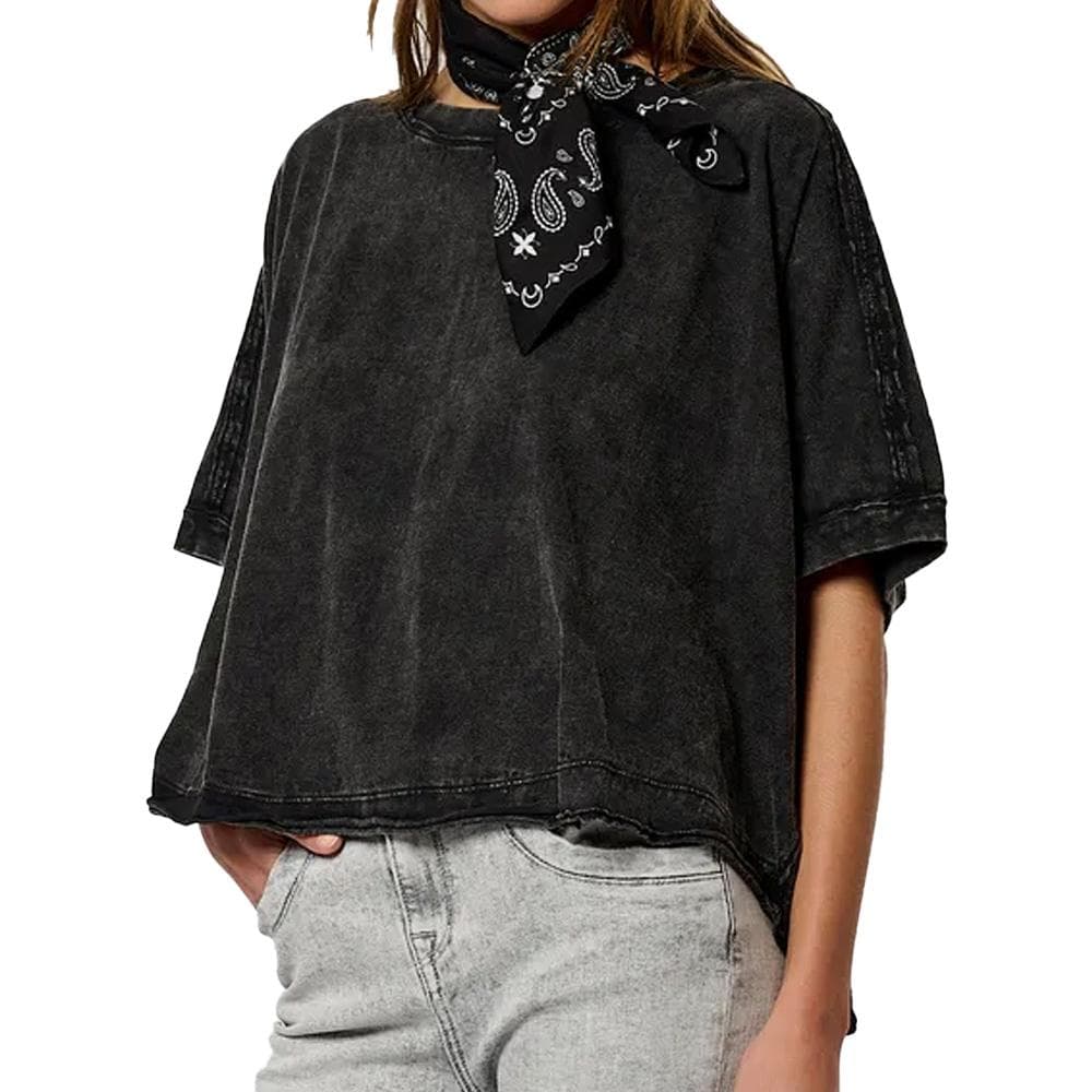 T-shirt Noir Femme Kaporal Vison 1