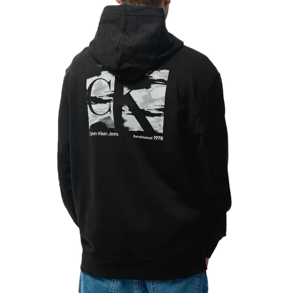 Sweat à capuche Noir Homme Calvin Klein Jeans Big Box Logo 2