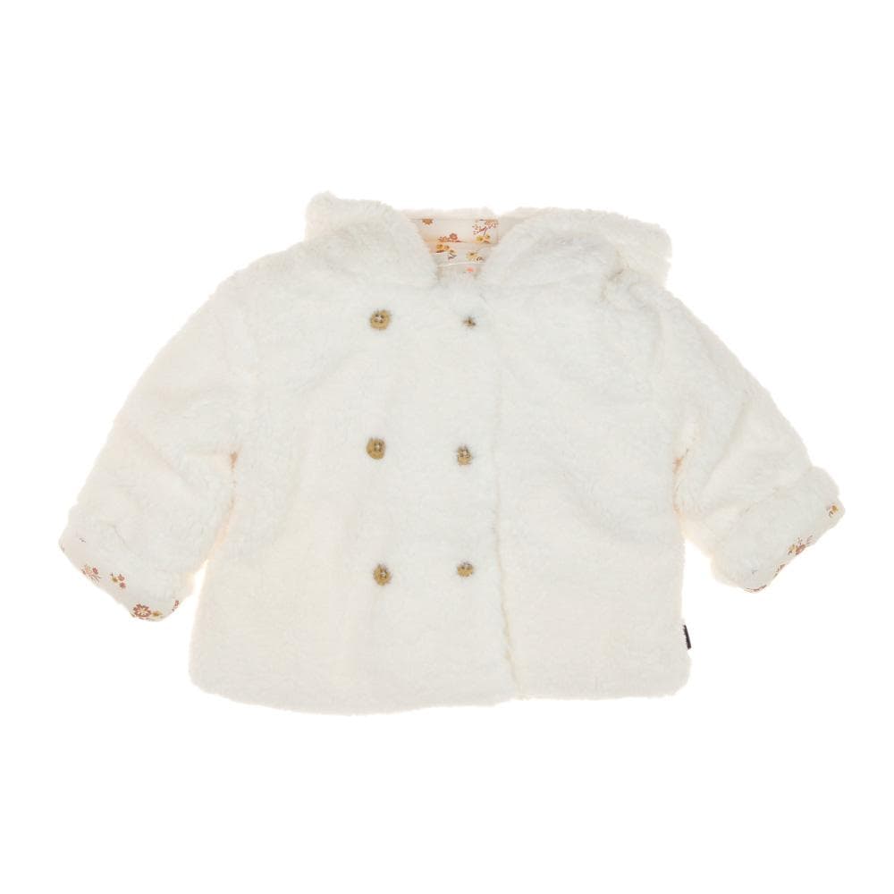 Manteau Sherpa Blanc Doux Fille EOM Xaopol 1