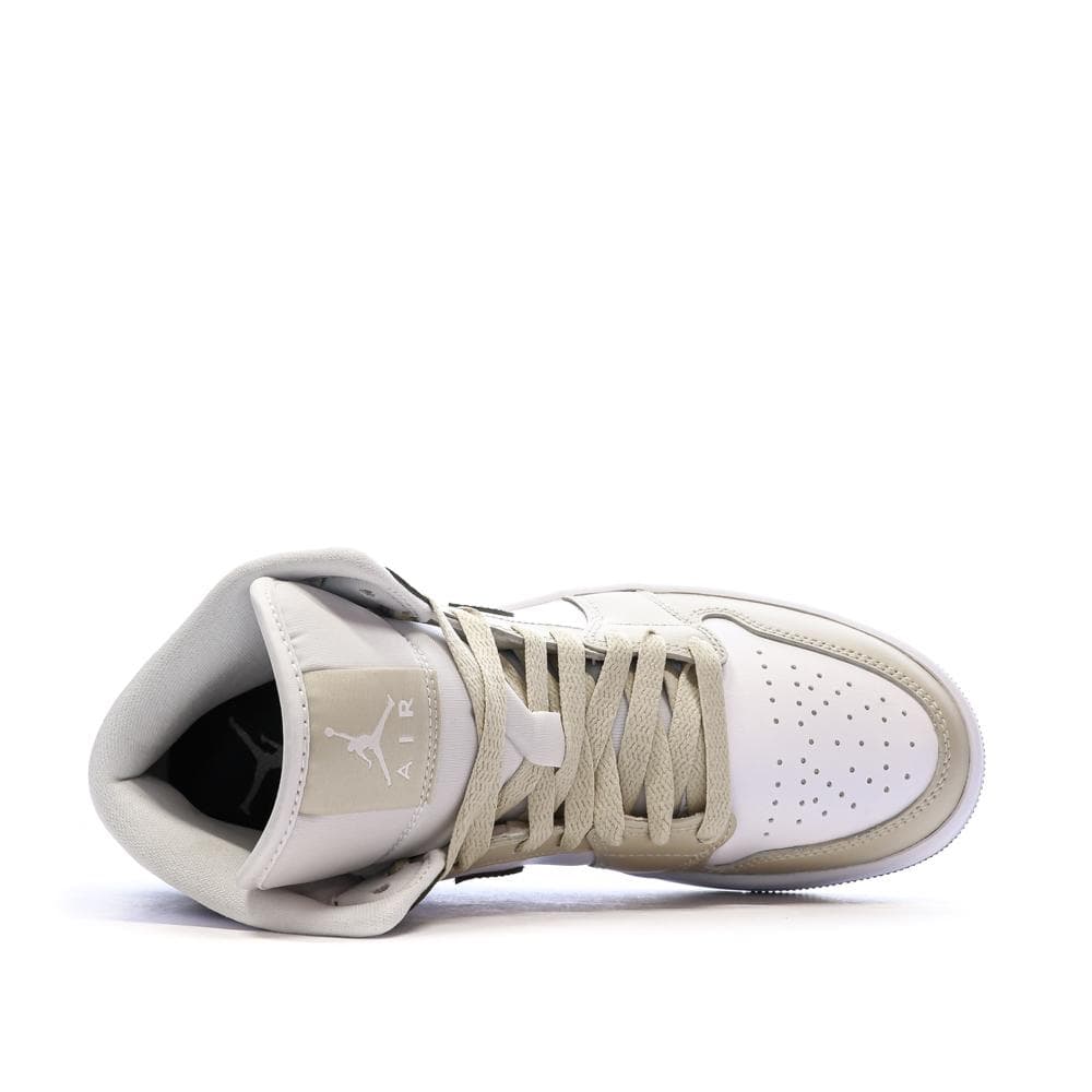 Baskets Beige/Kaki Mixte NIKE Air Jordan 1 Mid Rose 4