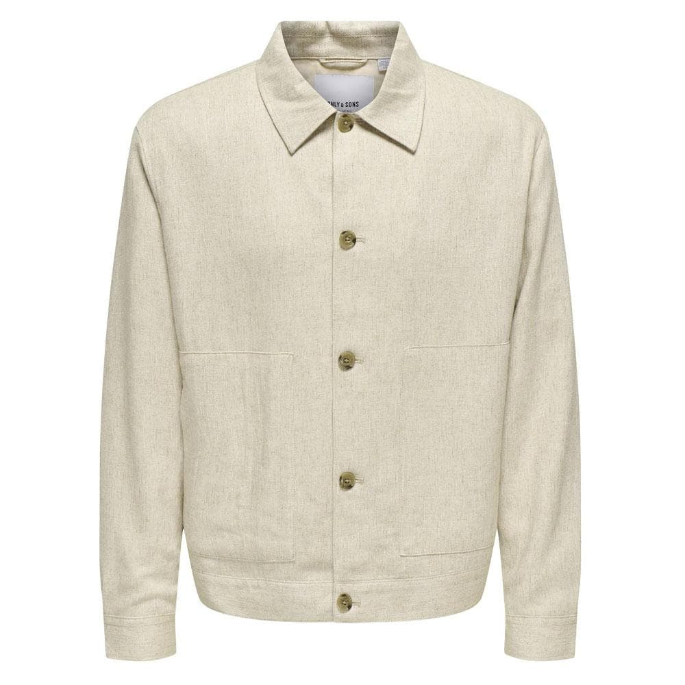 Veste Légère Écru Homme Only & Sons Structure 1