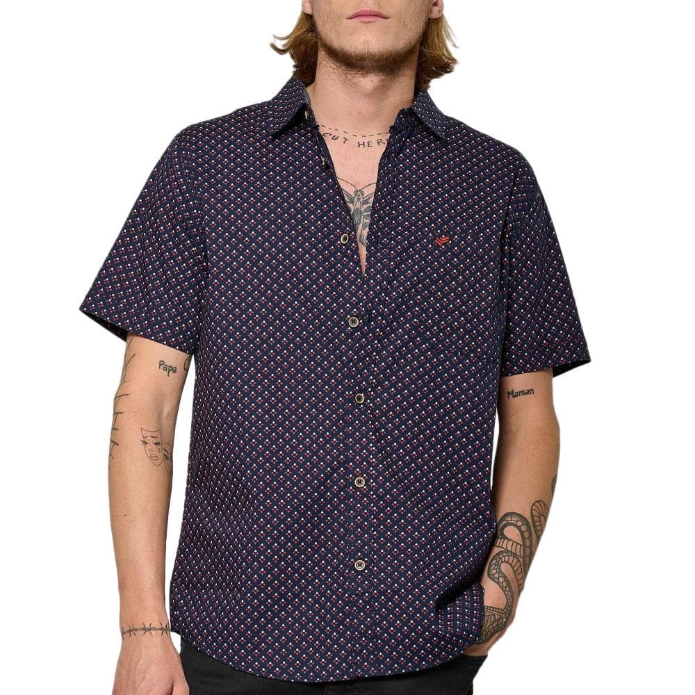 Chemise Marine à Motifs Homme Kaporal KALON 1
