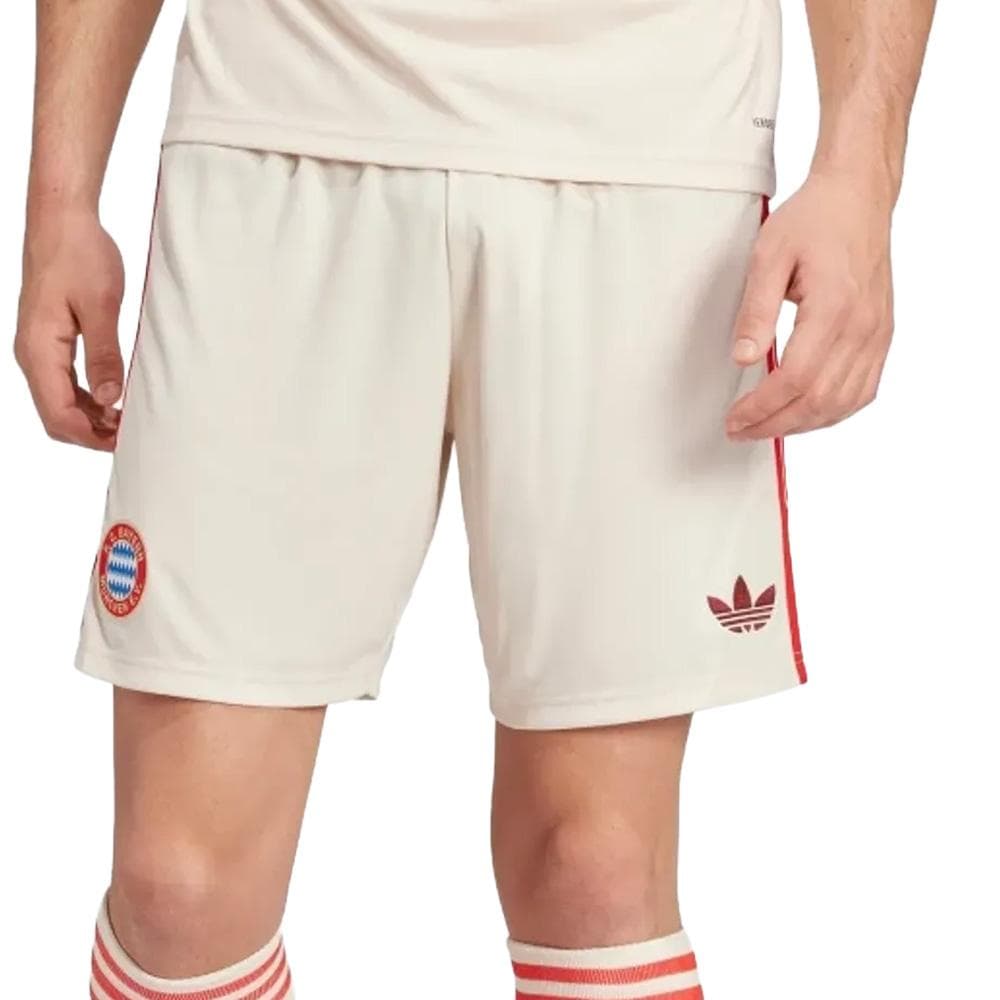 FC Bayern Short Beige/Rouge Garçon Adidas 24/25 1