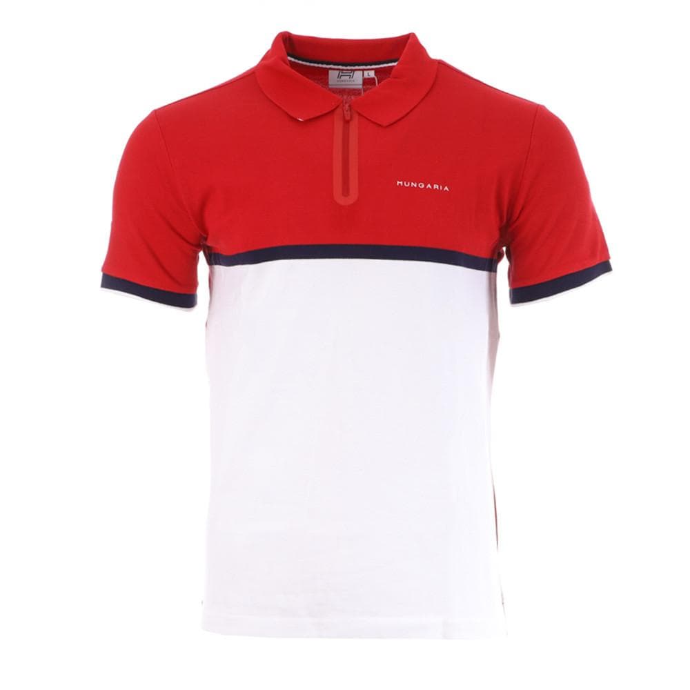 Polo Rouge/Blanc Homme Hungaria Pacaya 1