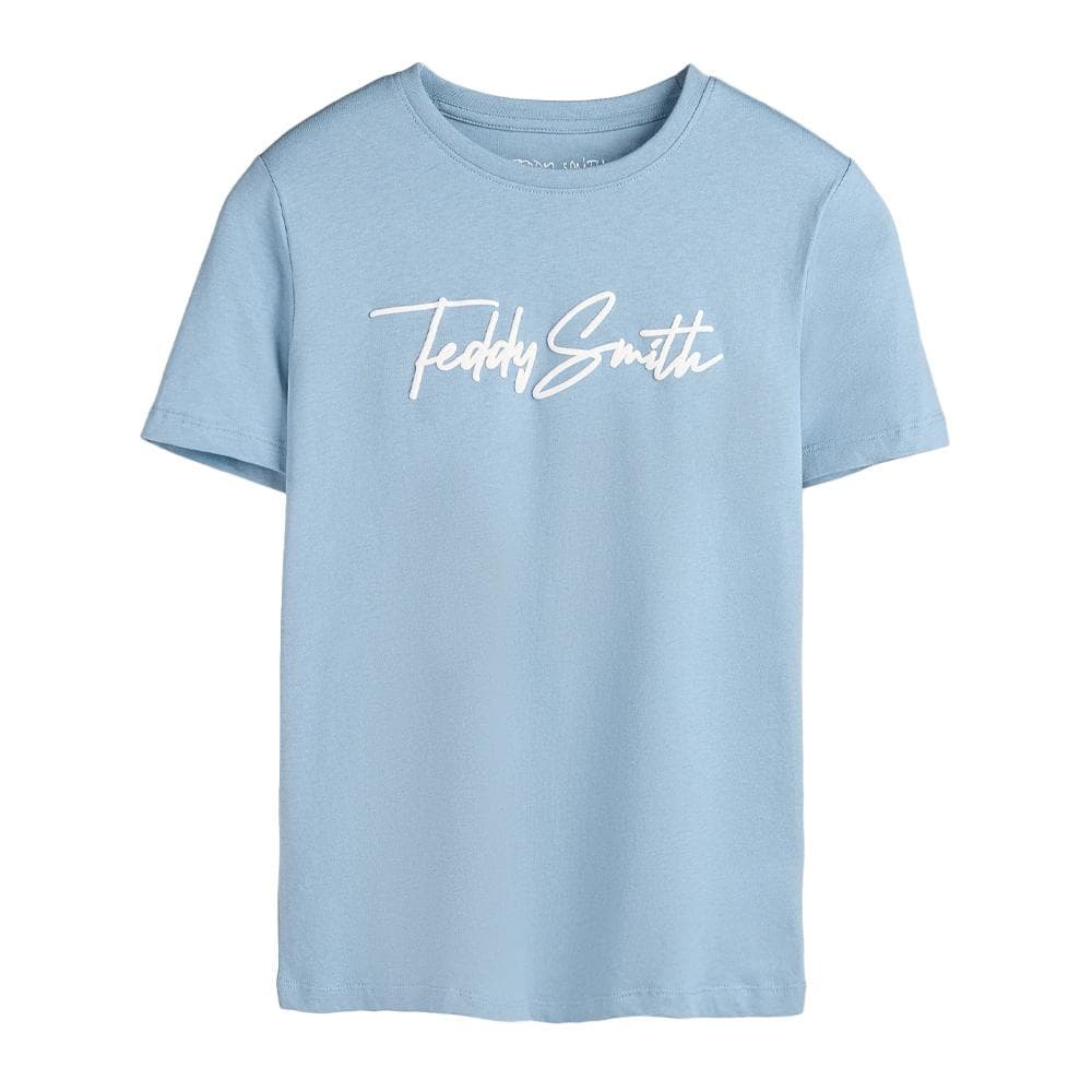 T-Shirt Bleu Clair Garçon Teddy Smith Evan 1