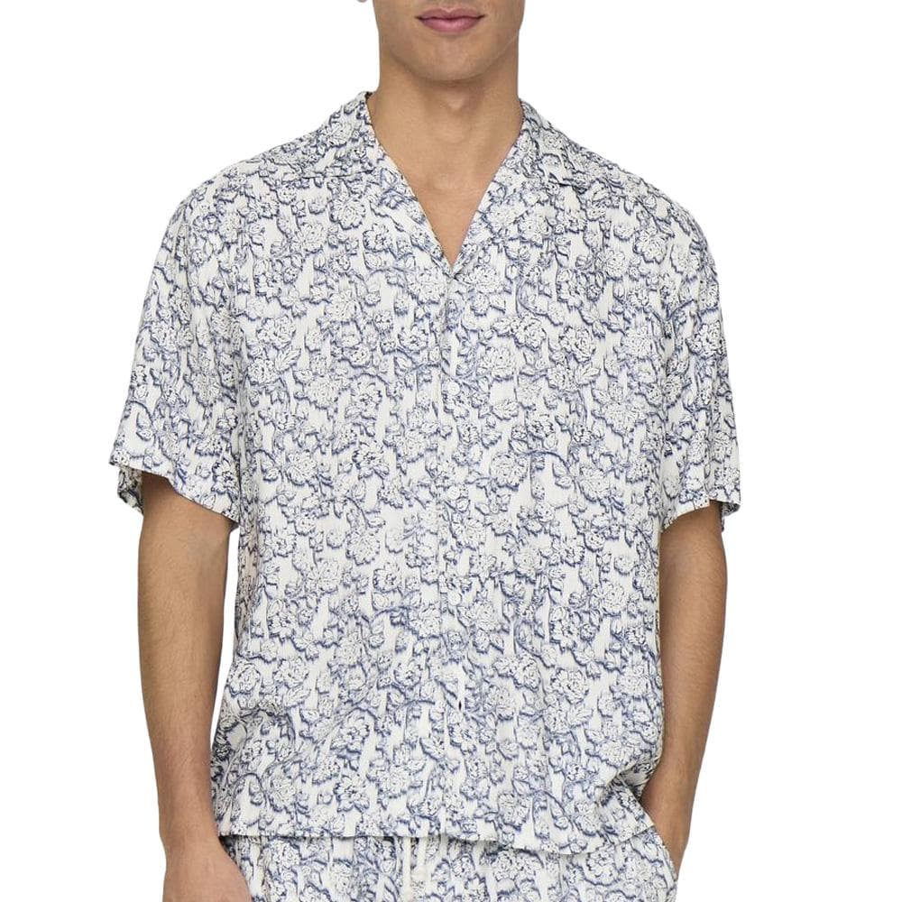 Chemise Bleu/Blanc Homme Only & Sons Life Resort 1
