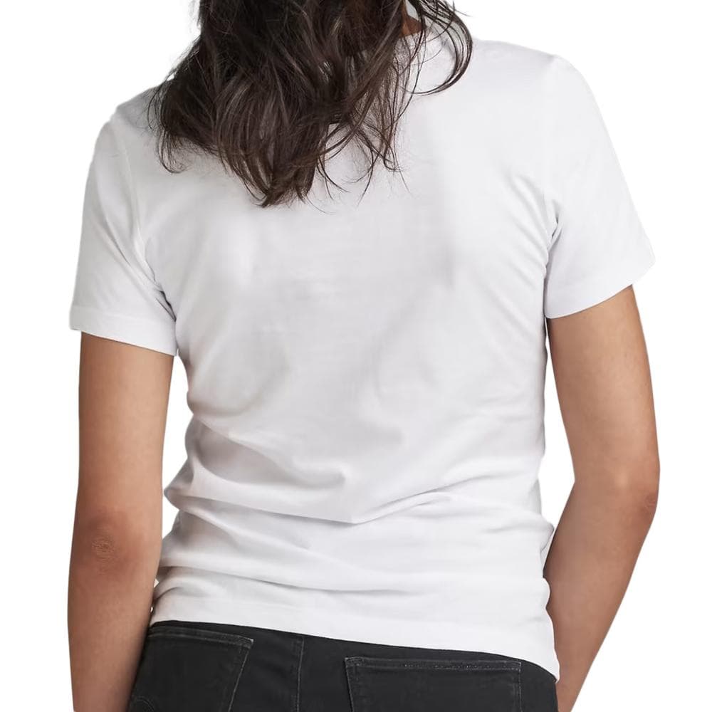 T-shirt Blanc Femme G-Star Raw Anglaise Graphic Raw 2
