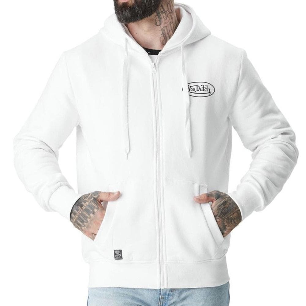 Sweat Zippé Blanc Homme Von Dutch SLIGN 1