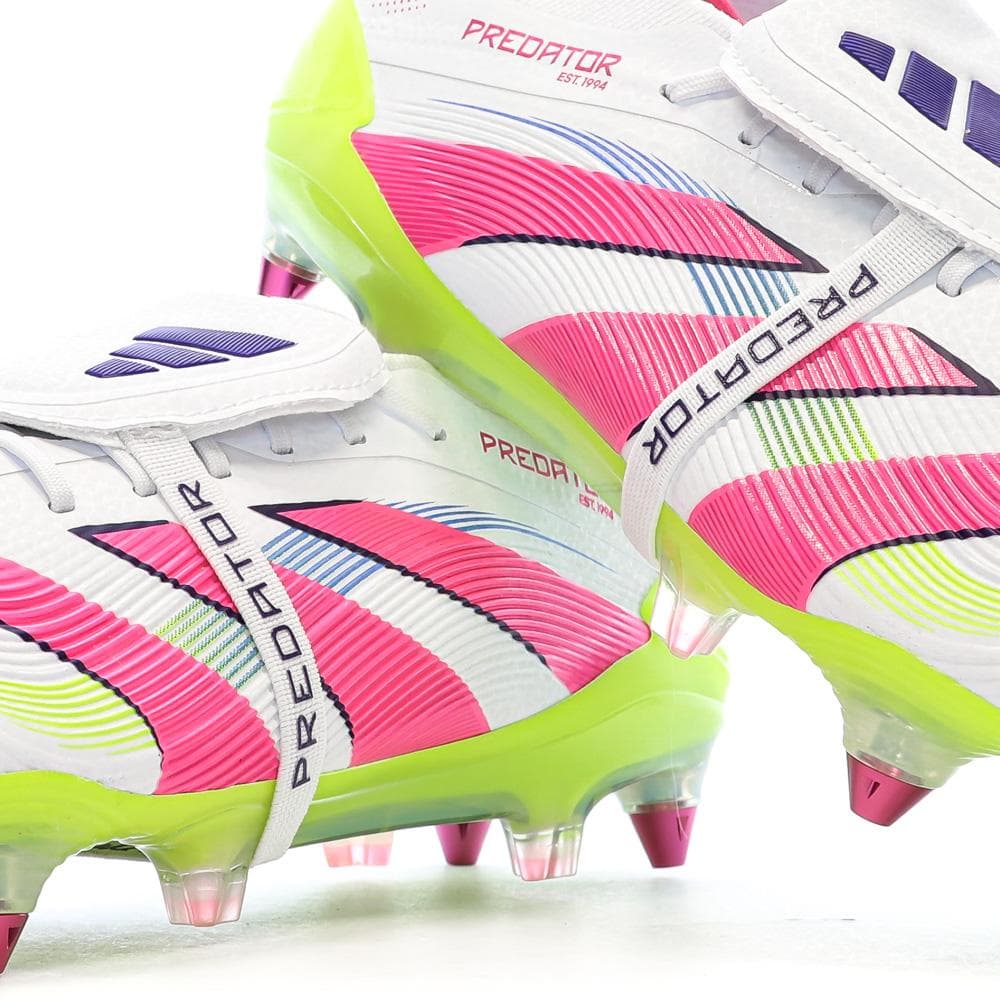 Chaussures de Foot Blanc/Rose Homme Adidas Predator Elite FT SG 7