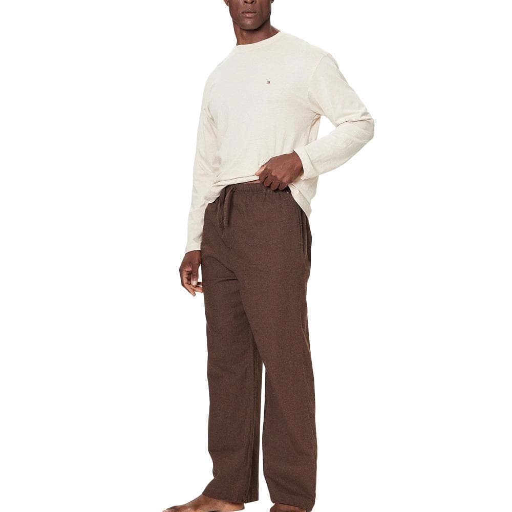 Pyjama Marron/Beige Homme Tommy Hilfiger Ls Flannel 1
