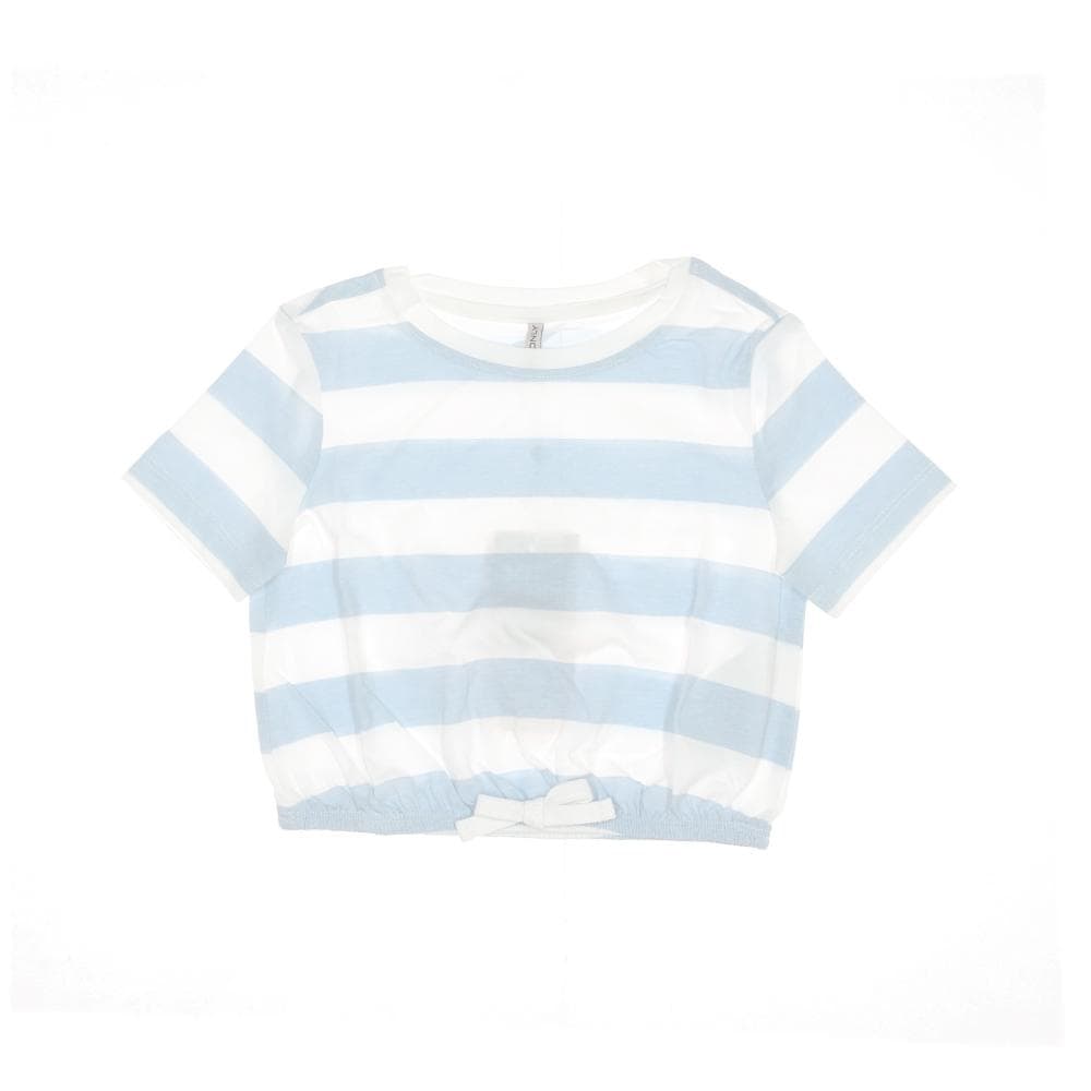 T-shirt Blanc/Bleu Fille Kids Only Knot Stripe 1