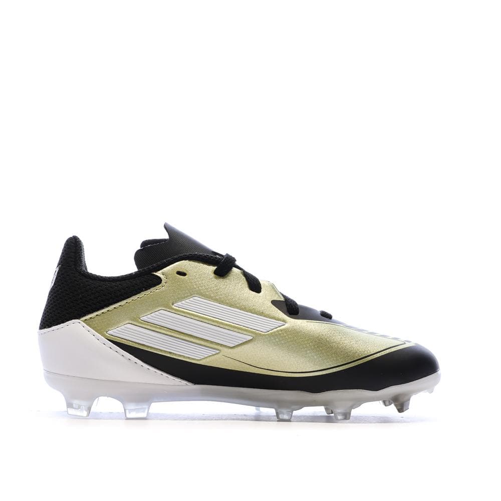 Chaussures de football Noires/Blanches Garçon Adidas League Fg/mg J Messi 2