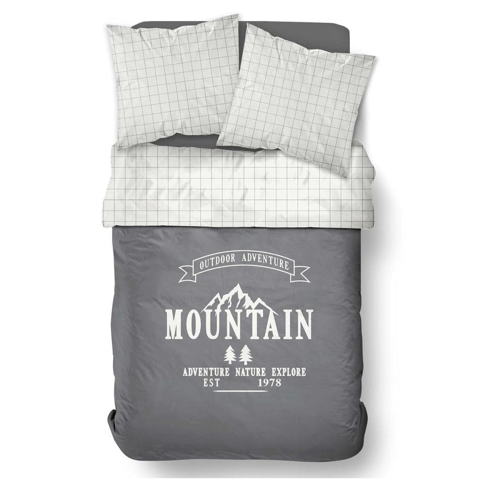 Parure de lit imprimé a carreaux coton Today MOUNTAIN 220x240 3