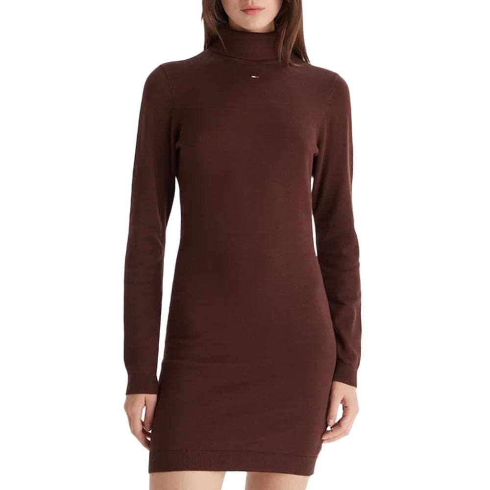 Robe Pull Marron Femme Tommy Hilfiger Tjw Ess Turtleneck 1