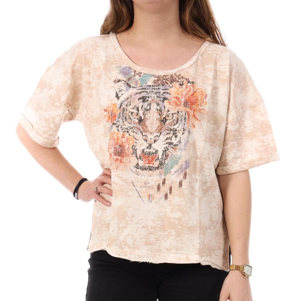 T-Shirt Rose Clair Femme Kaporal FONZI 1