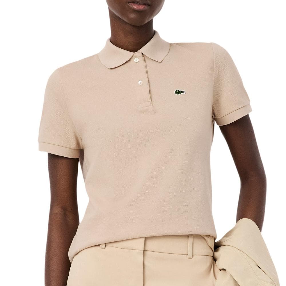 Polo Beige Femme Lacoste Regular Fit 1