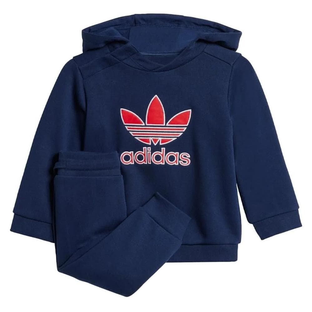 Survêtement Marine/Rouge Garçon Adidas Hoodie 3