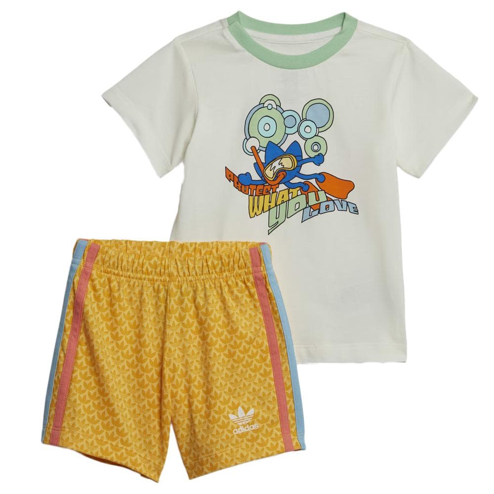 Ensemble Blanc/Jaune Garçon Adidas IB8614 1