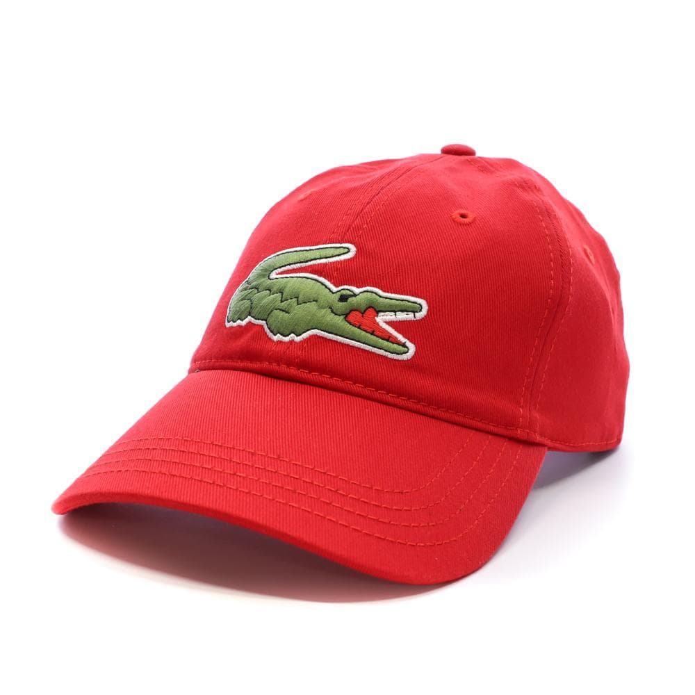 Casquette Rouge Mixte Lacoste Twill Big Croch 1