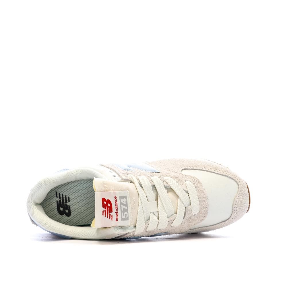 Baskets Compensé Beige/Bleu Femme New Balance 574 4