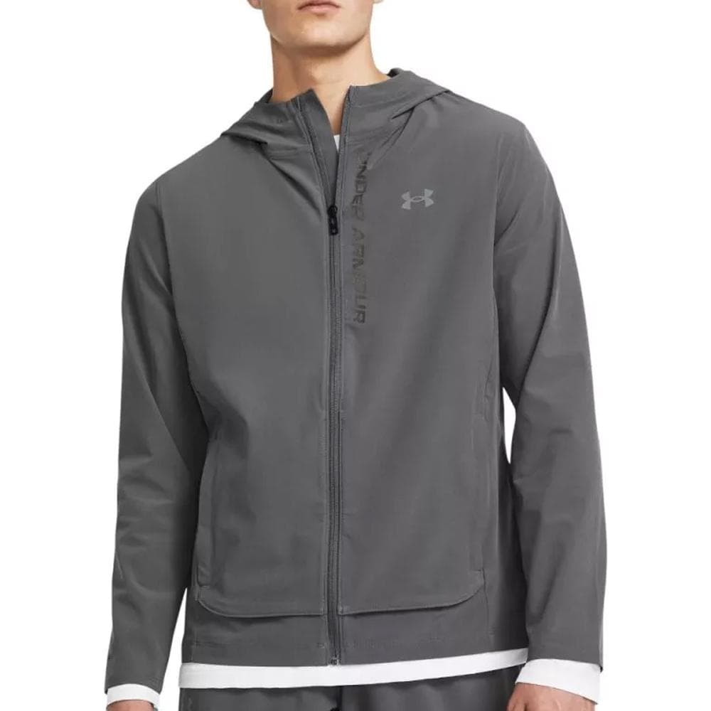 Sweat Zippé Homme Gris Under Armour Outrun 1