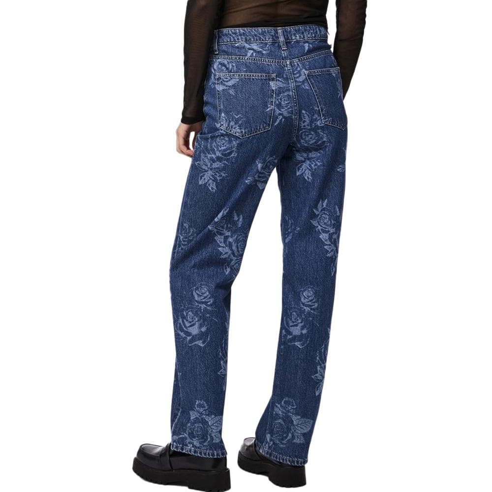 Jean Droit Bleu Femme Pieces Flora 2
