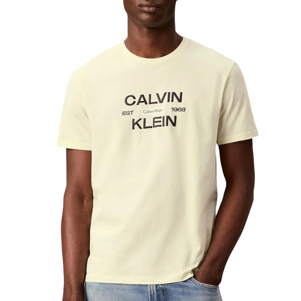 T-Shirt Jaune Homme Calvin Klein Jeans Calvinklei 1