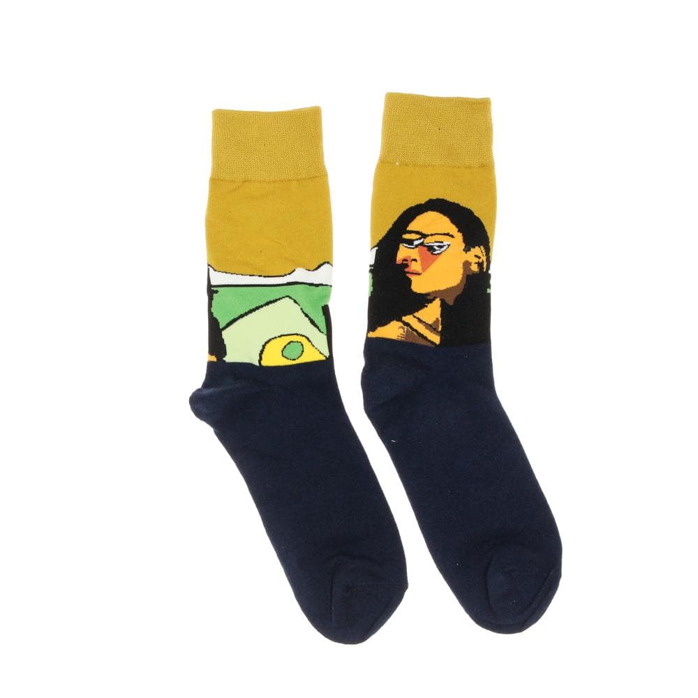 Chaussettes Noir/Jaune Mixte Stella Green Picasso 1