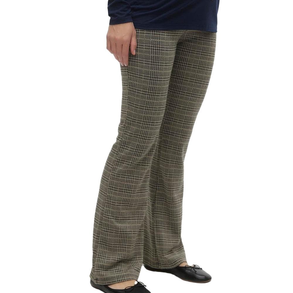 Pantalon Gris à Carreaux Femme Mamalicious Nabi 1