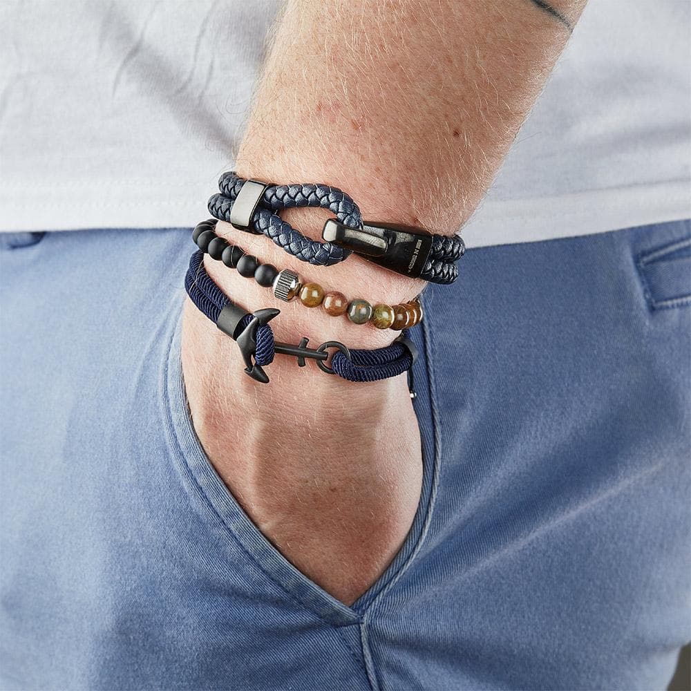 Bracelet Noir Homme Geographical Norway 315028 2