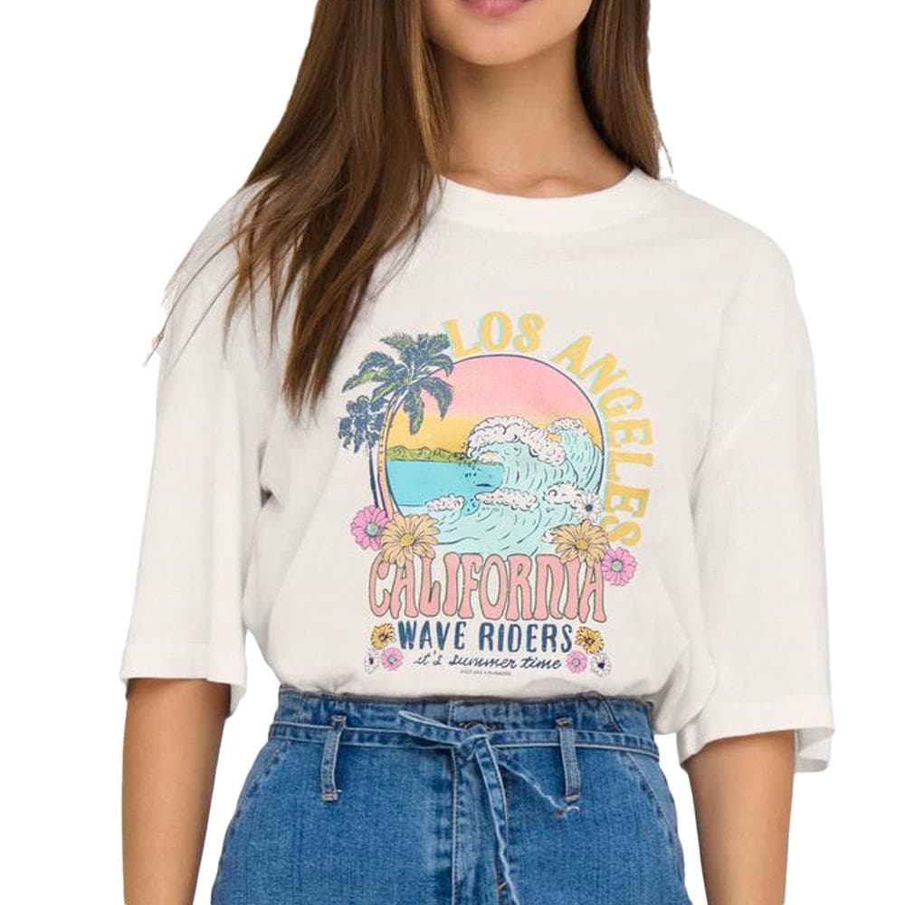 T-shirt Blanc Femme JDY Los Angeles 1