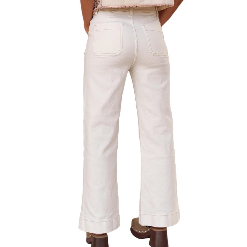 Jean Flare Blanc Femme Oraije Elenette 2