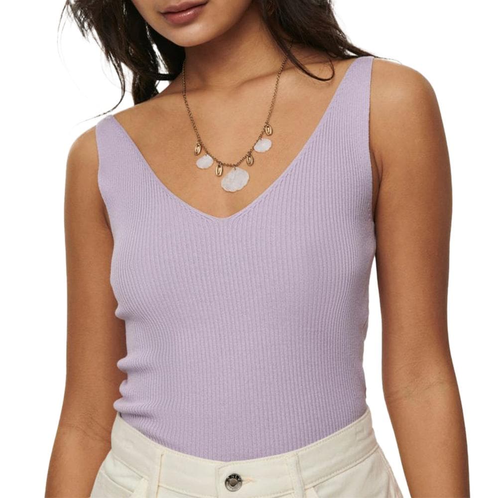 Débardeur en Maille Mauve Femme JDY Nanna 15180497 1