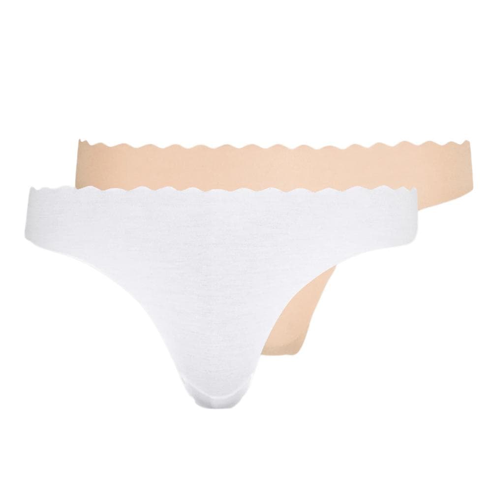 x2 String Beige/Blanc Femme Dim DIM0A6M 1