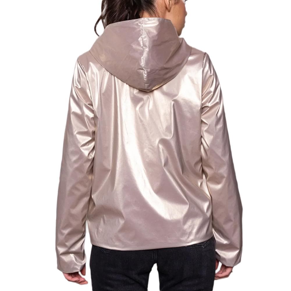 Veste imperméable Corail et Doré Femme Laura Jo réversible courte 2