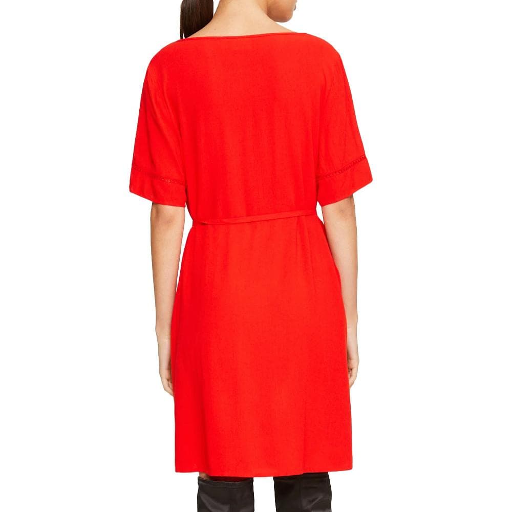 Robe Rouge Femme Vila Detail 2