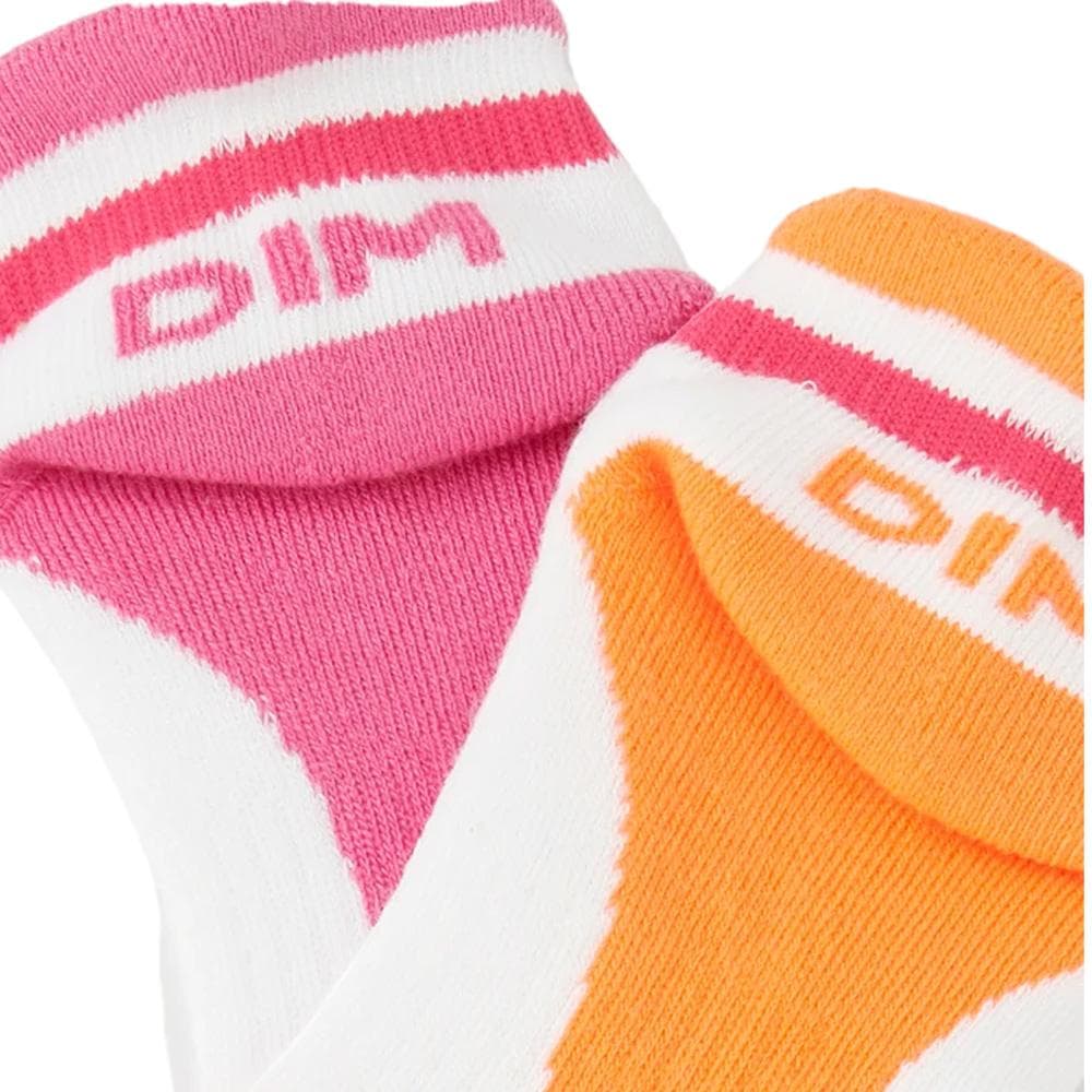 x2 Paires de Chaussettes Rose/Orange Fille Dim D0B47 2
