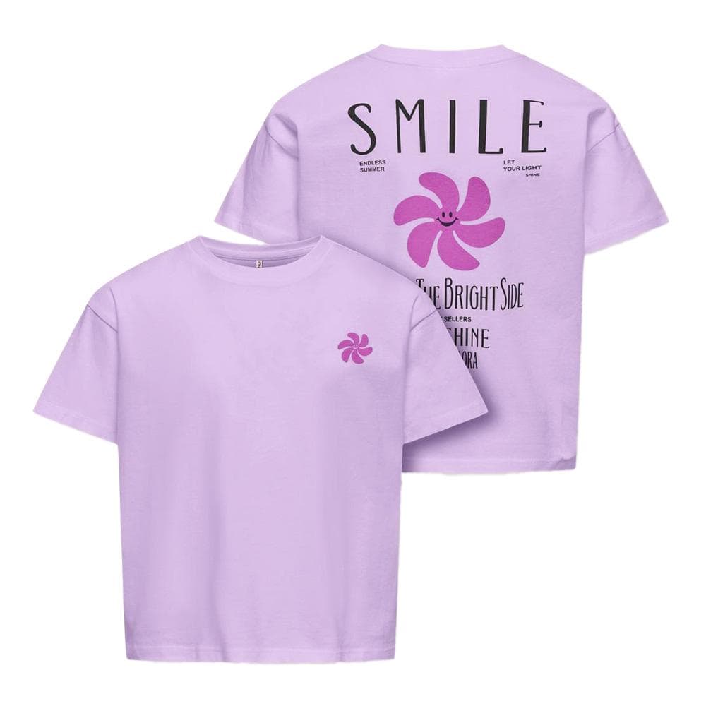 T-shirt Mauve Fille Kids Only Sun-veras Flower 3