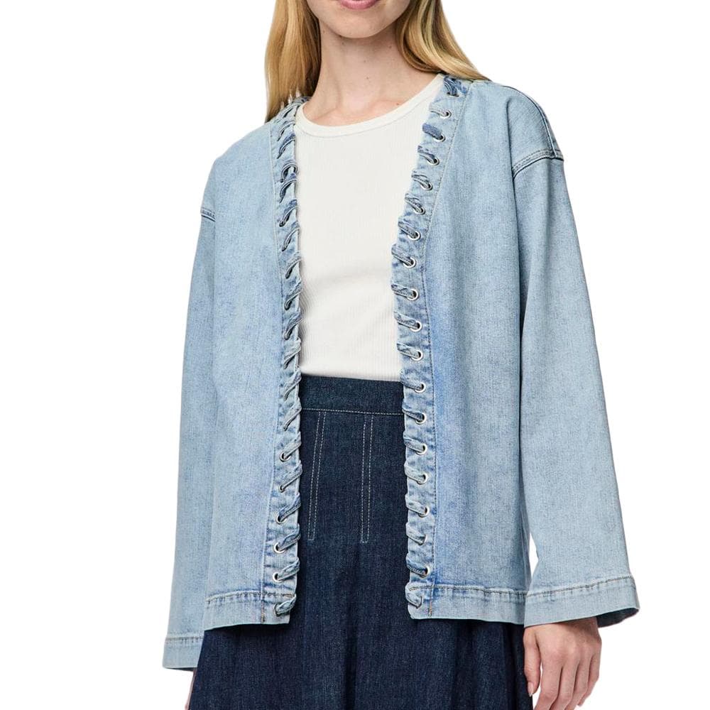 Veste en Jean Bleu Femme Pieces Fenda 1